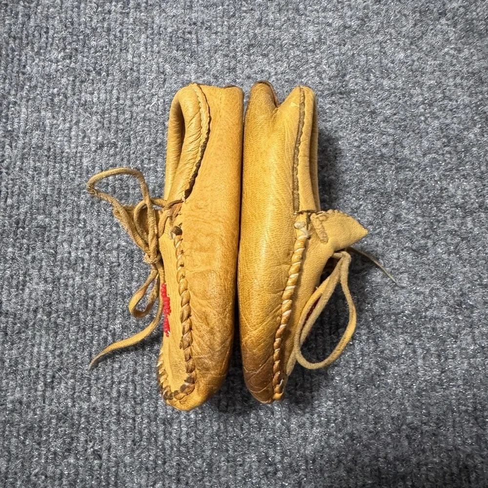 Baby‎ Moccasins Vintage Infant Shoe Leather Indian Beaded